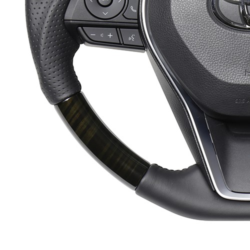 RAV4 PHV 50系 ステアリング レアル プレミアムシリーズ TYFP-55BKW REAL ソフトDシェイプ 小径 ガングリップ ラブ4 ハンドル | REAL（車） | 02