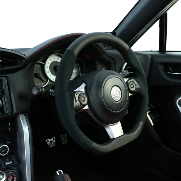 BRZ ZD8 ステアリング レアル オリジナルシリーズ GR-ALC-BK 取付セット REAL Dシェイプ 小径 ガングリップ ハンドル | REAL（車） | 03