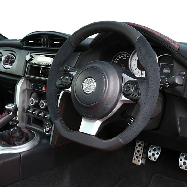 BRZ ZD8 ステアリング レアル オリジナルシリーズ GR-ALC-BK 取付セット REAL Dシェイプ 小径 ガングリップ ハンドル | REAL（車） | 02