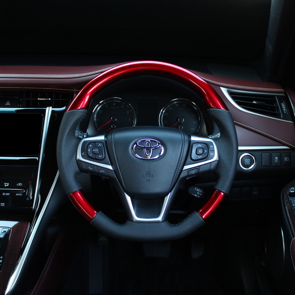 エスティマ 50系 ステアリング レアル オリジナルシリーズ R80-RDW-BK 取付セット REAL ソフトDシェイプ 小径 ガングリップ ハンドル | REAL（車） | 03