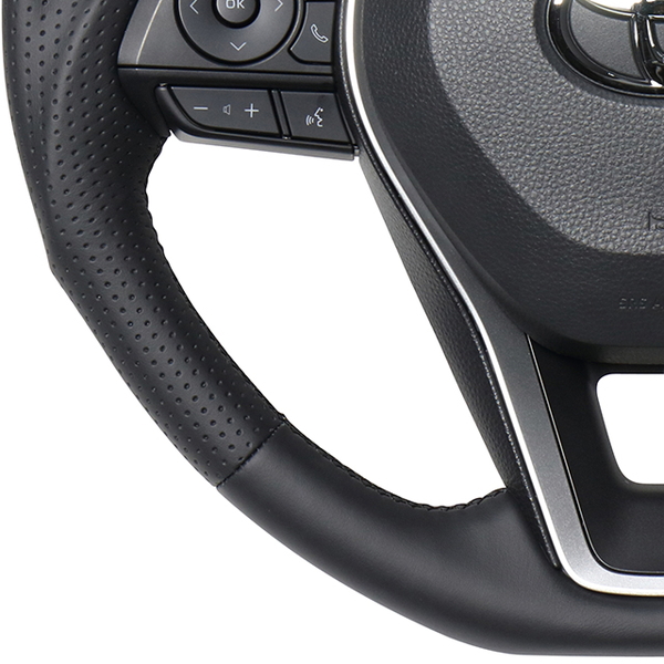 RAV4 50系 ステアリング レアル プレミアムシリーズ TYAP-LPB 取付セット REAL ソフトDシェイプ 小径 ガングリップ ラブ4 ハンドル | REAL（車） | 02