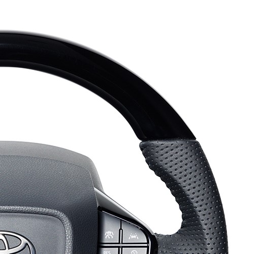 プリウス 60系 ステアリング レアル オリジナルシリーズ 60-PBW-BK 取付セット REAL ソフトDシェイプ ガングリップ PRIUS ハンドル | REAL（車） | 01