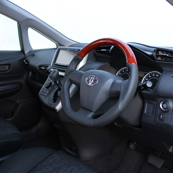 RAV4 30系 ステアリング レアル オリジナルシリーズ E20-BRW-BK 取付セット REAL Dシェイプ 純正同径 ガングリップ ラブ4 ハンドル | REAL（車） | 01