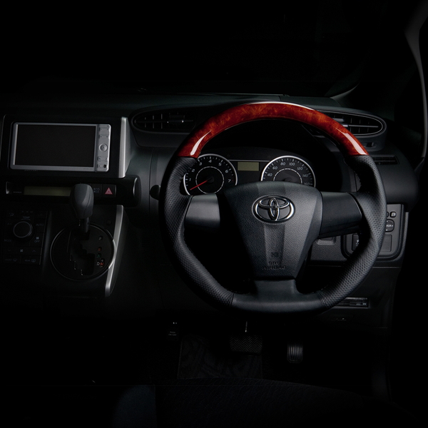 RAV4 30系 ステアリング レアル オリジナルシリーズ E20-BRW-BK 取付セット REAL Dシェイプ 純正同径 ガングリップ ラブ4 ハンドル | REAL（車） | 03