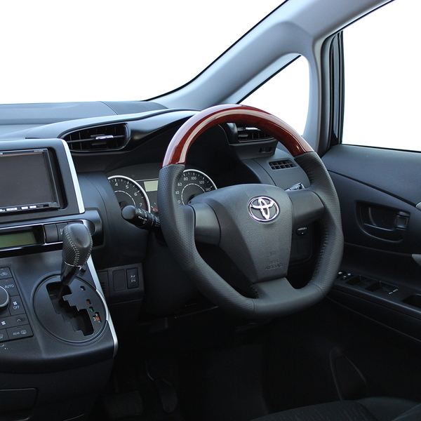 RAV4 30系 ステアリング レアル オリジナルシリーズ E20-BRW-BK 取付セット REAL Dシェイプ 純正同径 ガングリップ ラブ4 ハンドル | REAL（車） | 02