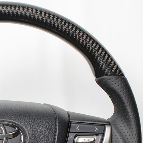 ランドクルーザー 200系 ステアリング レアル オリジナルシリーズ H30-BKC-BK 取付セット REAL ラウンドシェイプ 小径 ガングリップ ランクル LAND CRUISER | REAL（車） | 01