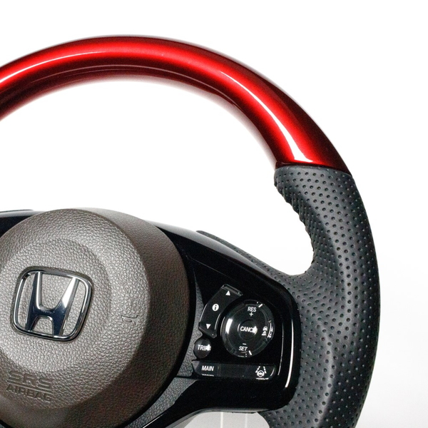 N-BOX N-BOXカスタム JF3 JF4 ステアリング レアル オリジナルシリーズ HNC-RDW-BK 取付セット REAL ソフトDシェイプ 小径 ガングリップ NBOX custom ハンドル | REAL（車） | 03