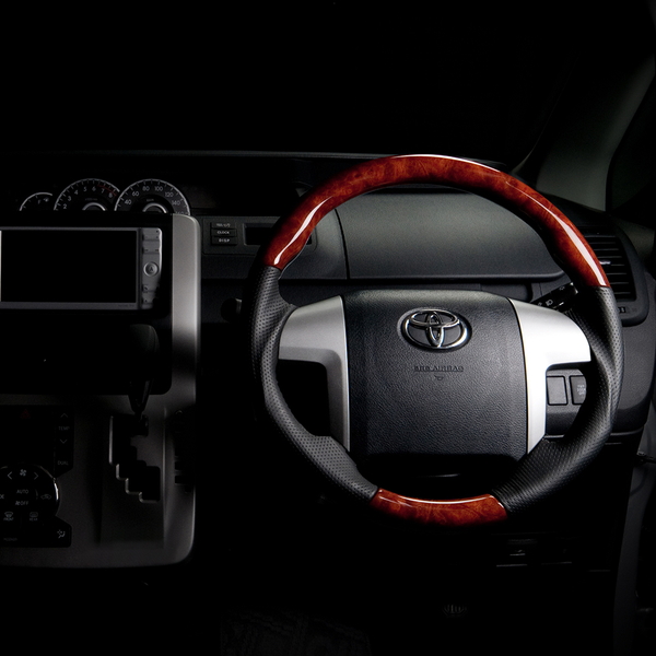 エスティマ 50系 ステアリング レアル オリジナルシリーズ R50-BRW-BR REAL ラウンドシェイプ 純正同径 ガングリップ ESTIMA ハンドル | REAL（車） | 03