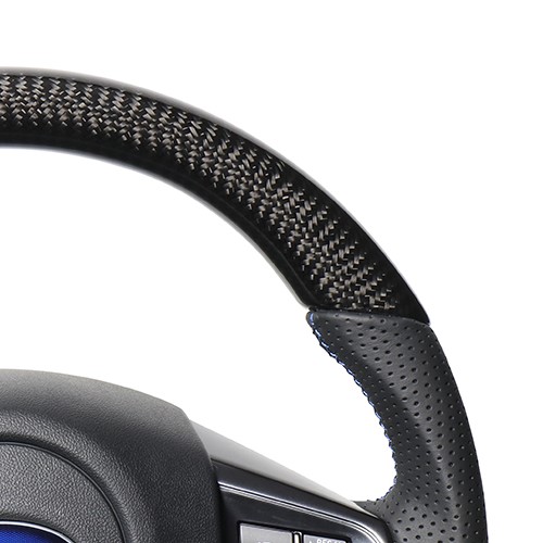レヴォーグ VM4 VMG ステアリング レアル オリジナルシリーズ SBA-BKC-BL 取付セット REAL Dシェイプ 小径 ガングリップ LEVORG レボーグ ハンドル | REAL（車） | 01