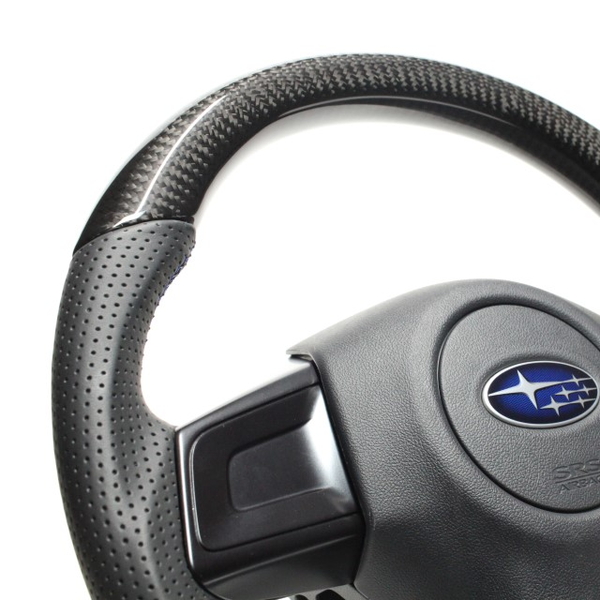 レヴォーグ VM4 VMG ステアリング レアル オリジナルシリーズ SBA-BKC-BL 取付セット REAL Dシェイプ 小径 ガングリップ LEVORG レボーグ ハンドル | REAL（車） | 03