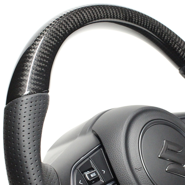 ジムニー JB64W ステアリング レアル オリジナルシリーズ SZB-BKC-BK 取付セット REAL ソフトDシェイプ 小径 ガングリップ Jimny ハンドル | REAL（車） | 03