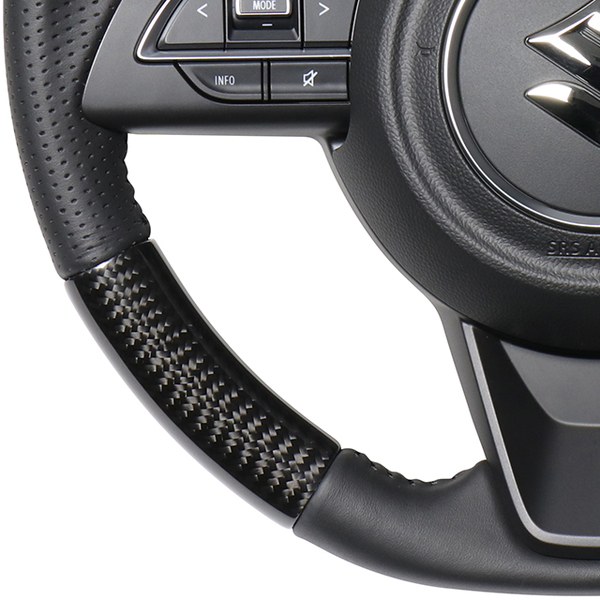 ジムニー JB64W ステアリング レアル オリジナルシリーズ SZB-BKC-BK 取付セット REAL ソフトDシェイプ 小径 ガングリップ Jimny ハンドル | REAL（車） | 02
