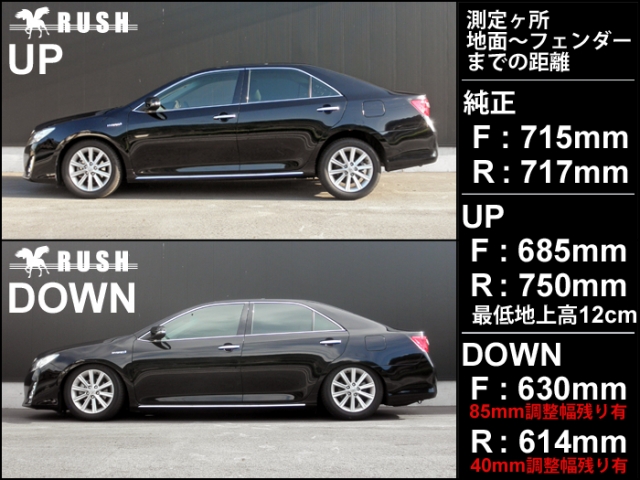 カムリ AVV50 ラッシュ マックスモデル ラグジュアリークラス 車高調