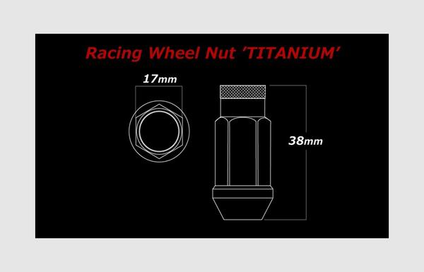 シュピーゲル ホイールナット チタンナット 16個セット 全長38mm M12 