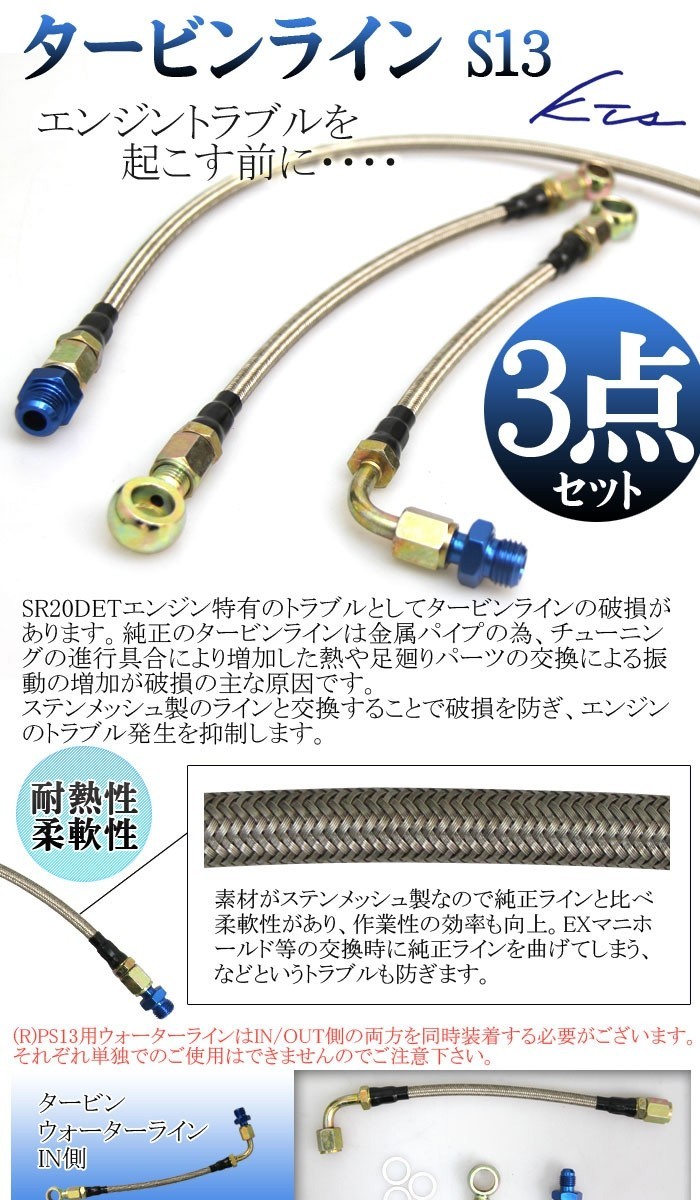 パーツ シルビア s13 180sx S14 S15 SR20DET ターボライン メッシュ