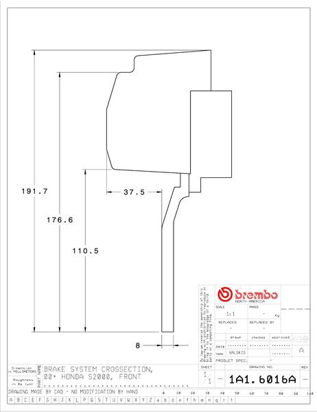 brembo（ブレンボ） S2000 ブレーキキャリパー GTキット 1A1.6016A 1A2