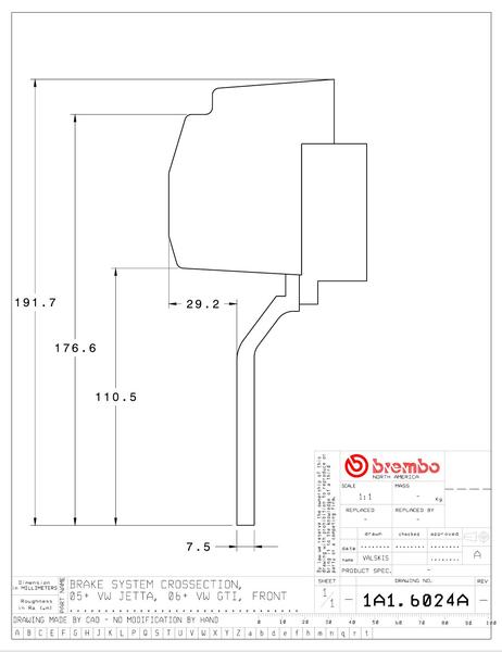 ゴルフV ブレーキキャリパー ブレンボ GTキット 1A1.6024A 1A2.6024A brembo GT-KIT ドリルド スリット ゴルフ5 Golf Golf5 ブレーキローター ブレーキディスク｜ktspartsshop2｜02