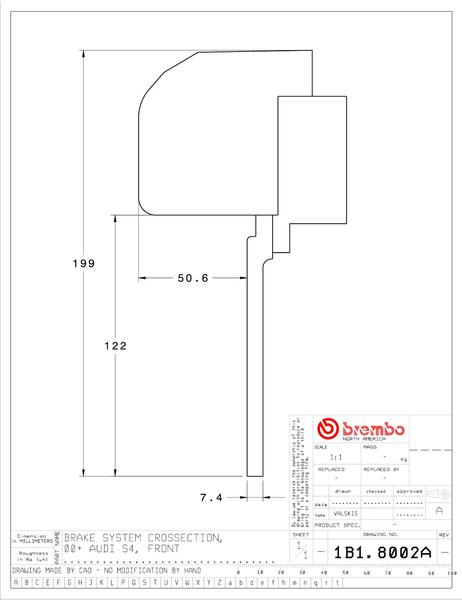 ブレンボ GTキット S4(B5) 1B1.8002A/1B2.8002A ドリルド/スリット選択