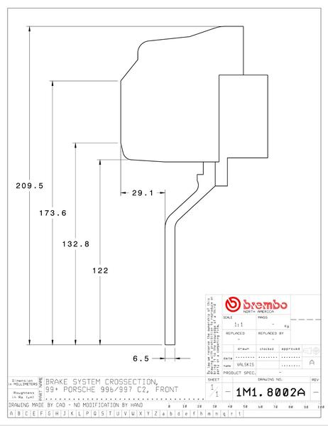 brembo 987ケイマン ブレーキキャリパー ブレンボ GTキット 1M1