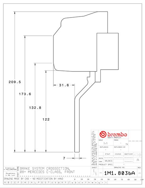 brembo（ブレンボ） Cクラス W204 ブレーキキャリパー GTキット 1M1.8036A 1M2.8036A brembo GT ...