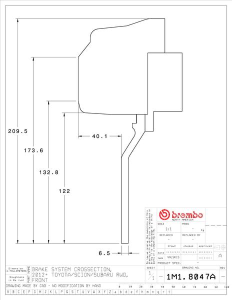 brembo（ブレンボ） BRZ ブレーキキャリパー GTキット 1M1.8047A 1M2