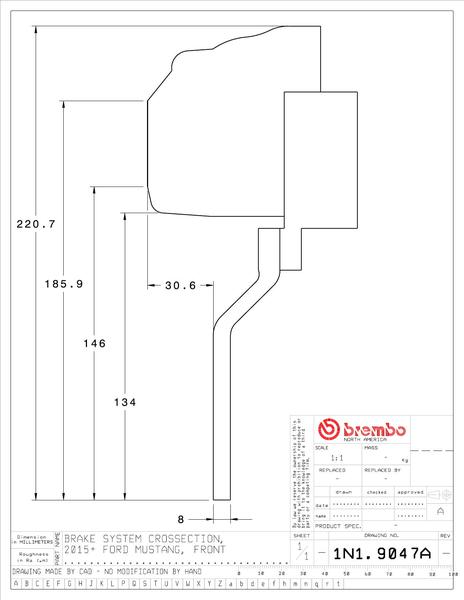 brembo（ブレンボ） マスタング ブレーキキャリパー GTキット 1N1