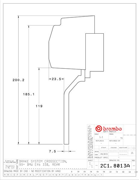 E46 ブレーキキャリパー ブレンボ GTキット 2C1.8013A 2C2.8013A brembo GT-KIT ドリルド スリット 3 Series ブレーキローター ブレーキディスクの画像
