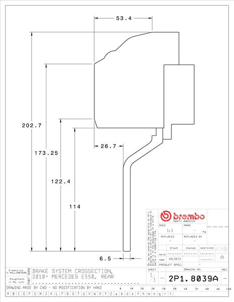 brembo（ブレンボ） E500 E550 C207 A207 ブレーキキャリパー GTキット