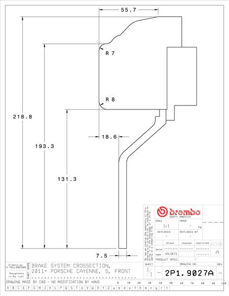 brembo（ブレンボ） 958カイエン ブレーキキャリパー GTキット 2P1