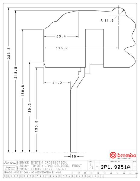 brembo（ブレンボ） LX570 ブレーキキャリパー GTキット 2P1.9051A 2P2