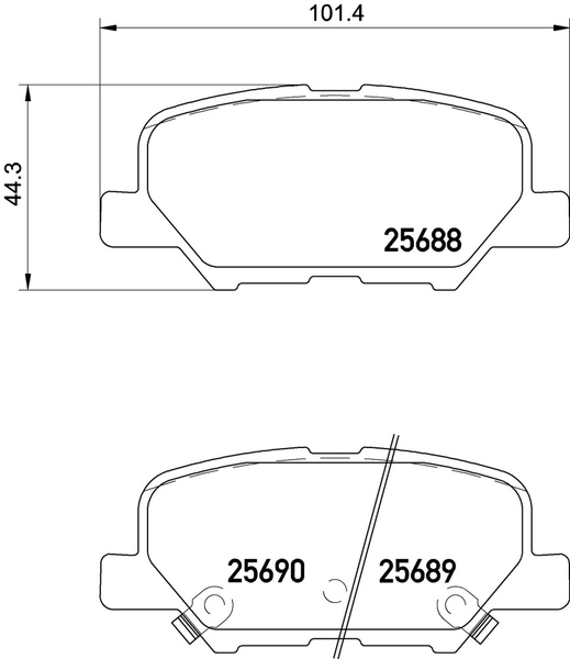 専用 brembo（ブレンボ） アテンザセダン GJEFP GJ5FP ブレーキパッド リア