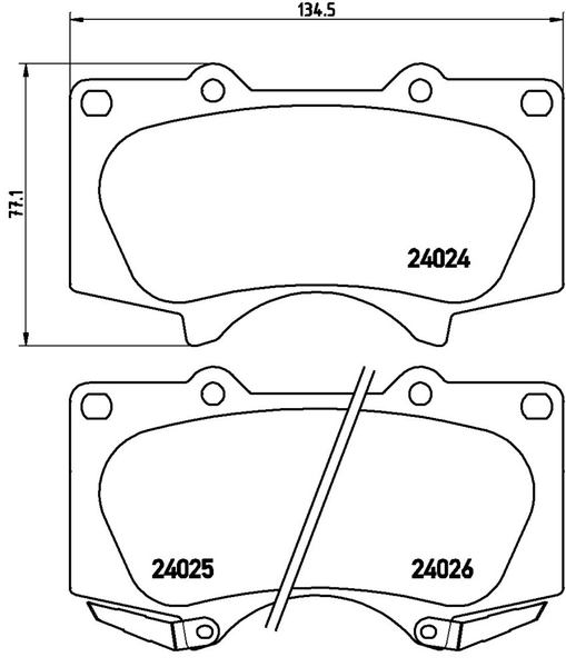 大きな取引 brembo ブレーキ フロント左右セット ブラックパッド ブレンボ パーツ