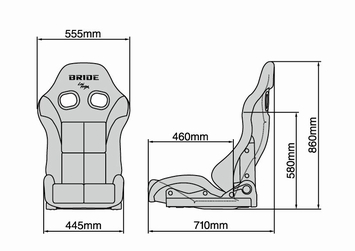 セミバケ ブリッド ストラディアIII FRP製シェル グラデーションロゴ G71GSF G72GSF BRIDE STRADIA III ストラディア3 STRADIA3 車検対応 セミバケットシート | BRIDE | 07