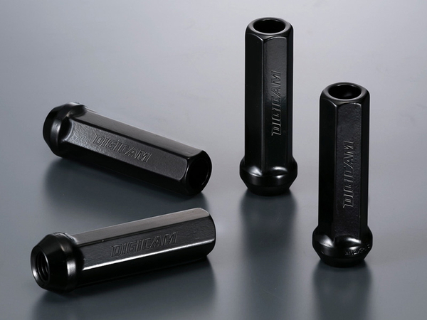 ホイールナット デジキャン クロモリレーシング6角ナット ウルトラスーパーロングタイプ 4個セット 全長70mm M12 CN6K7012BK-DC CN6K7015BK-DC DIGICAM | DIGICAM | 01