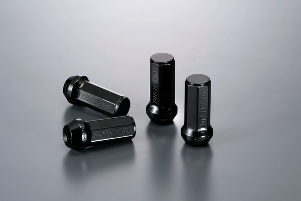 ホイールナット デジキャン クロモリレーシング7角ナット ロングタイプ 4個セット 全長50mm M12 CN7F5012BK-DC CN7F5015BK-DC DIGICAM 4本セット 袋ナット | DIGICAM | 01