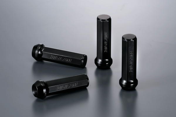ホイールナット デジキャン クロモリレーシング7角ナット ウルトラスーパーロングタイプ 4個セット 全長70mm M12 CN7F7012BK-DC CN7F7015BK-DC DIGICAM | DIGICAM | 01