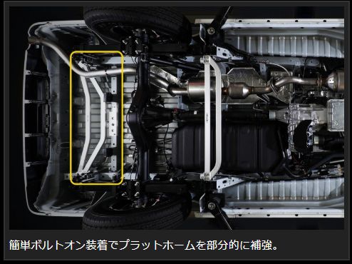 GENB ハイエース 200系 玄武 フレームサポートブレース リア OUB06H 
