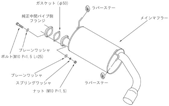 HKS リーガル マフラー ジムニー GF-/GH-/TA-/ABA- JB23W 31013-AS009