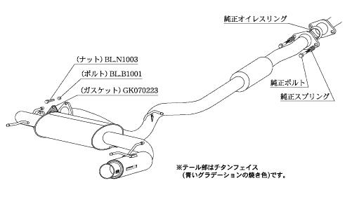 インプレッサ GH8 マフラー 柿本改 レグ06&R B22329 KAKIMOTO RACING 柿本 カキモト Regu.06&R IMPREZA スポーツマフラー｜ktspartsshop2｜02