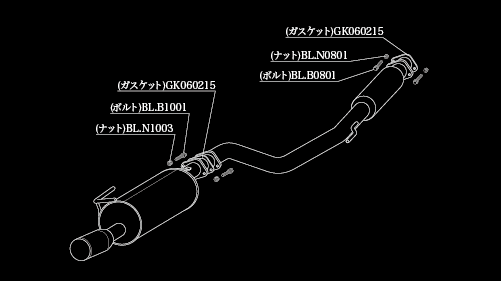 ルーテシア BF4 マフラー 柿本改 アインザッツ s-622 R6A3001B KAKIMOTO RACING 柿本 カキモト einsatz s-622 LUTECIA スポーツマフラー | 柿本改 | 01