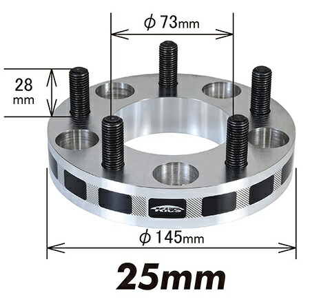 キョーエイ ワイドトレッドスペーサー 2枚セット 【ネジサイズ:M12×P1.25 4穴 PCD:114.3 厚み:25mm 外径:145mm】4125W3 KYO-EI KYOEI 協永｜ktspartsshop2｜02