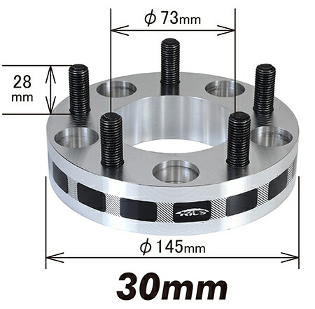 キョーエイ ワイドトレッドスペーサー 2枚セット 【ネジサイズ:M12×P1.5 5穴 PCD:114.3 厚み:30mm 外径:145mm】5130W1 KYO-EI KYOEI 協永｜ktspartsshop2｜02