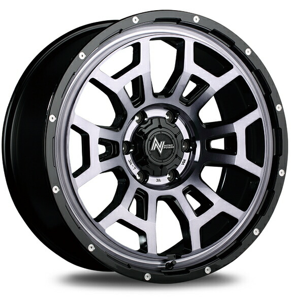 MID ナイトロパワー H6スラッグ 4本 ホイール ヤリスクロス【16×7J 5-114 INSET40 セミグロスブラック】MXPJ15 NITRO POWER H6 SLUG | マルカサービス | 12
