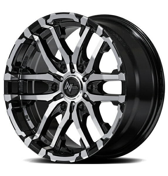 MID ナイトロパワー M26クロスファング 1本 ホイール ジムニーシエラ【16×6J 5-139 INSET-5 ブラックメタリック】NITRO  POWER