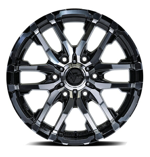 MID ナイトロパワー M26クロスファング 1本 ホイール ジムニーシエラ【16×6J 5-139 INSET-5 ブラックメタリック】NITRO  POWER