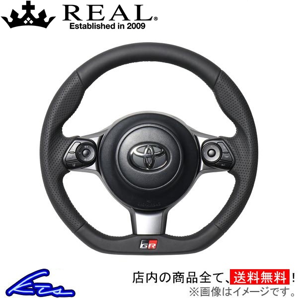 アクア GRスポーツ 10系 ステアリング レアル オリジナルシリーズ GRM-LPB-SL REAL Dシェイプ 小径 ノーマルグリップ AQUA GR SPORT | REAL（車）