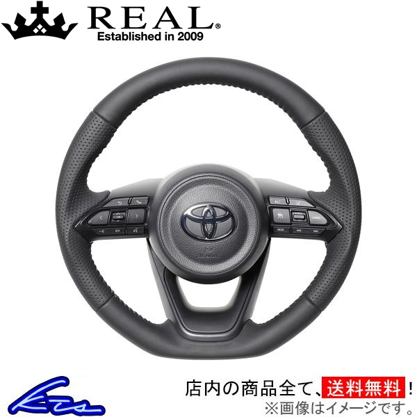 アクア GRスポーツ MXPK11 ステアリング レアル オリジナルシリーズ TYJ-LPB-SL REAL Dシェイプ 小径 ガングリップ AQUA GR SPORT ハンドル | REAL（車）