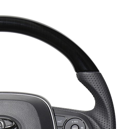 RAV4 PHV 50系 ステアリング レアル プレミアムシリーズ TYFP-38BBKW REAL ソフトDシェイプ 小径 ガングリップ ラブ4 ハンドル | REAL（車） | 01