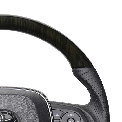 RAV4 PHV 50系 ステアリング レアル プレミアムシリーズ TYFP-55BKW 工賃セット REAL ソフトDシェイプ 小径 ガングリップ ラブ4 ハンドル | REAL（車） | 01
