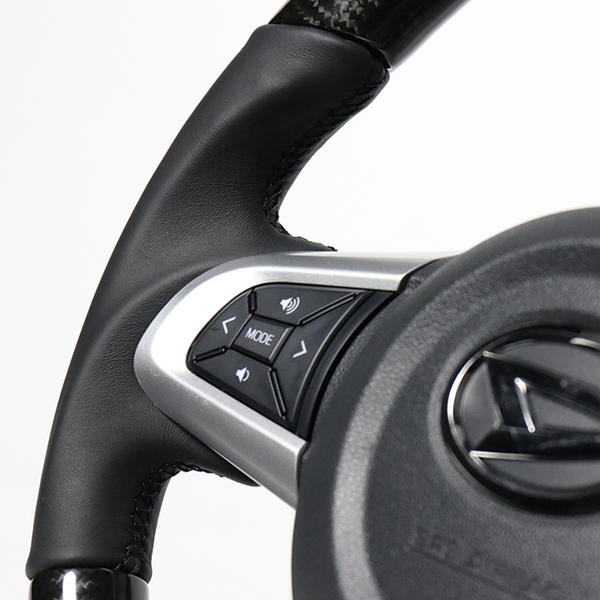 キャストアクティバ LA250S LA260S ステアリング レアル オリジナルシリーズ M90-BKC-BK 工賃セット REAL ソフトDシェイプ 純正同径 | REAL（車） | 02